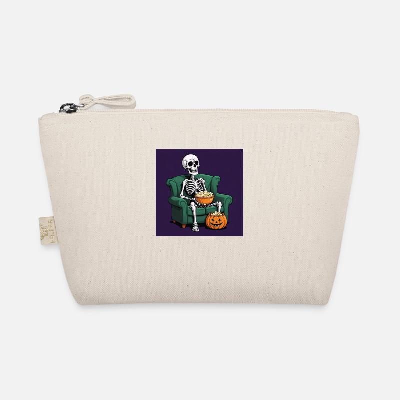 Skelett Coach Popcorn Halloween Geschenk Lustig - Bio-Täschchen - Natur