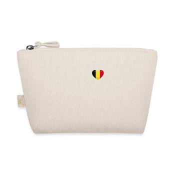 Belgian flag Belgium Heart Belgian Belgian woman - Organic Pouch - nature - Front
