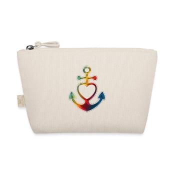 Faith Love Hope - ANKER HEART colorful - Organic Pouch - nature - Front
