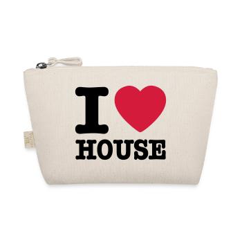 I love house / I heart house - Organic Pouch - nature - Front