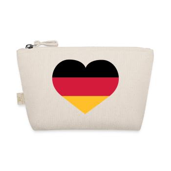 Deutschland Herz - Bio-Täschchen - Natur - Vorne
