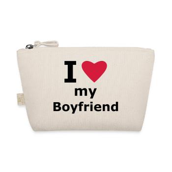 I love my boyfriend - Organic Pouch - nature - Front