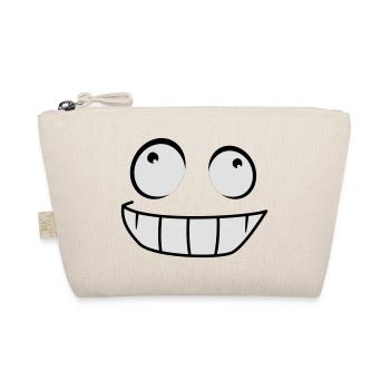 Sourire Bande dessinée Visage Coquin Sourire - Trousse biologique - nature - Devant