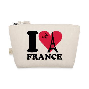 I love France - Frankreich - Bio-Täschchen - Natur - Vorne