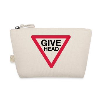 Give Head Road Sign (Give Way) - Organic Pouch - nature - Front