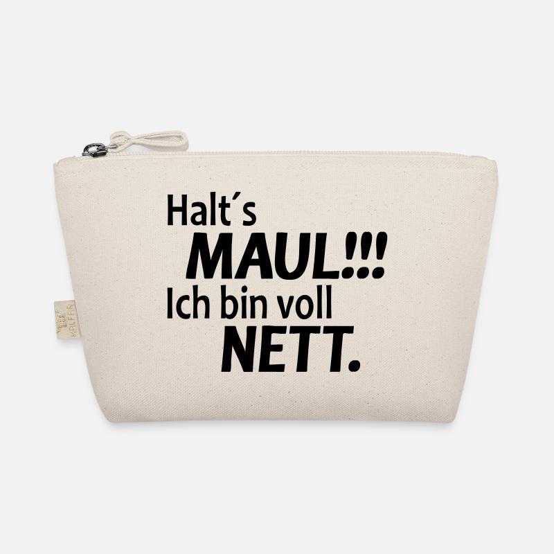 Lustiger Spruch Halts Maul ich bin voll Nett Bio-Täschchen