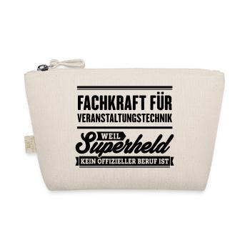 Superheld Fachkraft für Veranstaltungstechnik - Bio-Täschchen - Natur - Vorne