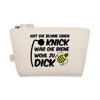Biene zu dick Blume Knick Blüte - Bio-Täschchen - Natur - Vorne