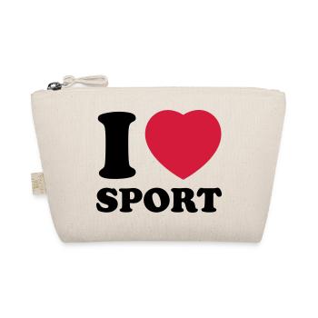 i love sport 2c - Organic Pouch - nature - Front
