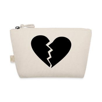 love broken heart - Bio-Täschchen - Natur - Vorne