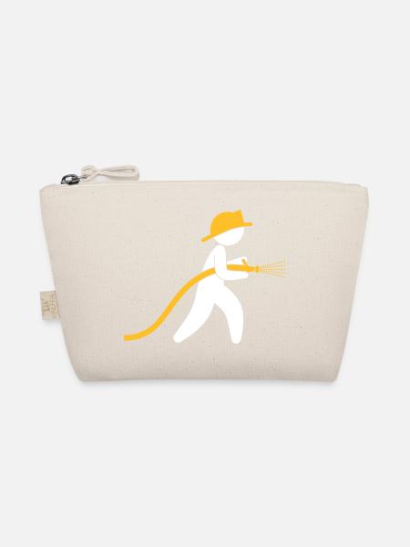 A Firefighter With A Water Hose - Organic Pouch - nature - Front