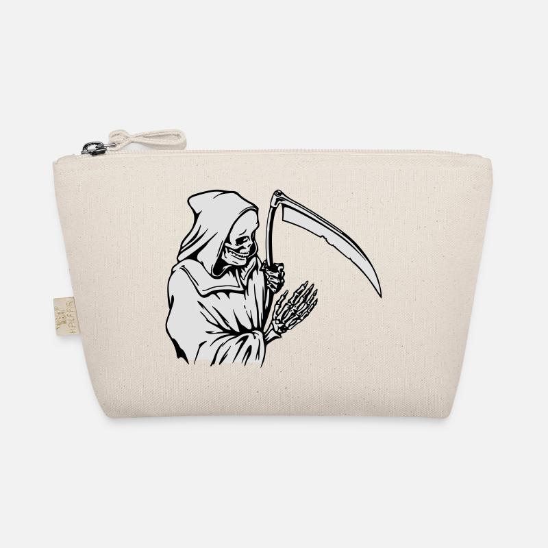 Grim Reaper silhouette with scythe Organic Pouch