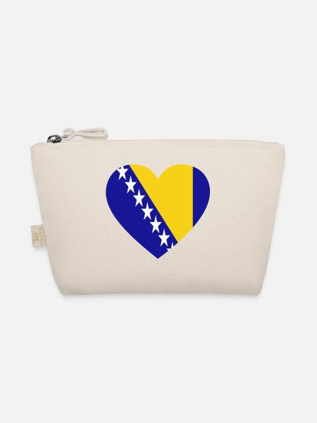 Love Liebe geschenk Bosnien Bosnia - Bio-Täschchen - Natur