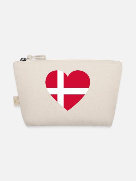 Love Liebe geschenk denmark daenemark - Bio-Täschchen - Natur