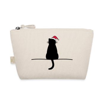 dreamy christmas cat cat christmas - Organic Pouch - nature - Front