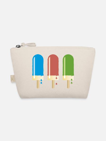 Popsicles delicious ice cream summer heat milk ice cream - Organic Pouch - nature - Front