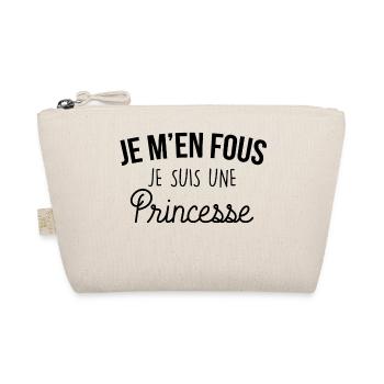 je m en fous je suis une princesse - Trousse biologique - nature - Devant