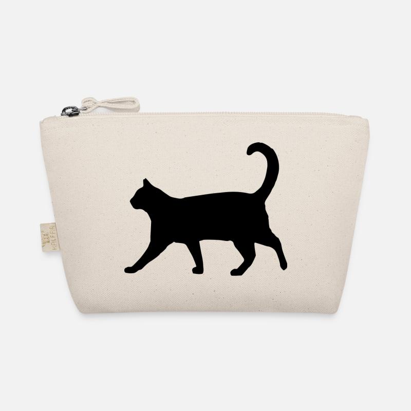 Katze Silhouette klassisch Bio-Täschchen