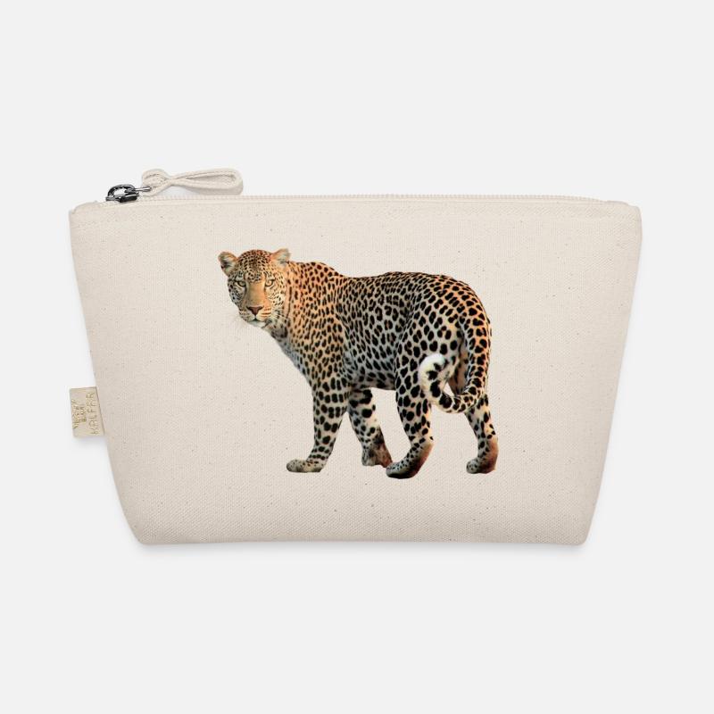Leopard sehr charismatisch. Geschenkidee Bio-Täschchen