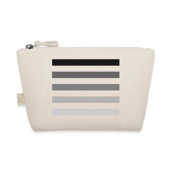Stripes in shades of gray - Organic Pouch - nature - Front