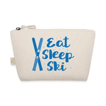 Eat Sleep Ski - Winter Sport Hütte Piste Skilift - Bio-Täschchen - Natur - Vorne