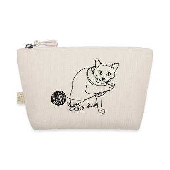 Spielende Katze - Bio-Täschchen - Natur - Vorne