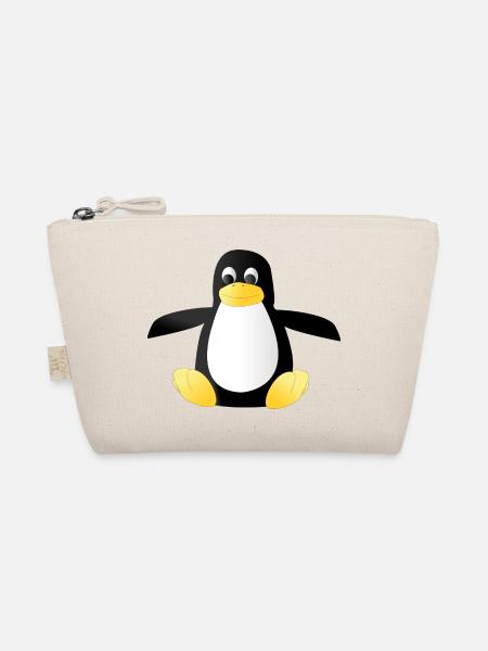 Pinguin Cartoon Fokusportrait - Bio-Täschchen - Natur