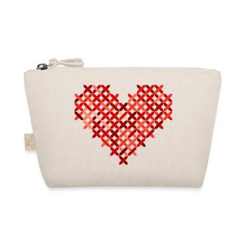 i love you ich liebe dich valentines day heart her - Bio-Täschchen - Natur - Vorne