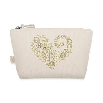 LOVE JESUS - Heart - Organic Pouch - nature - Front
