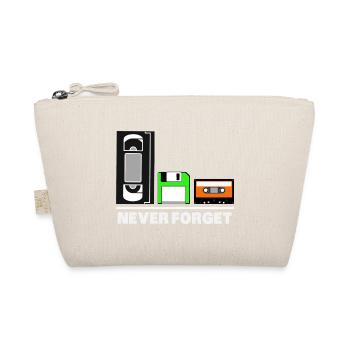 Never Forget Floppy Disk Retro Shirt 80s - Bio-Täschchen - Natur - Vorne