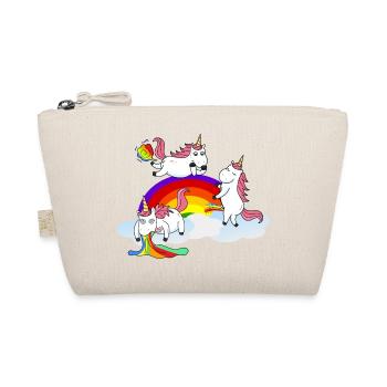 Einhorn Pinkeln Furzen Kotzen - Bio-Täschchen - Natur - Vorne