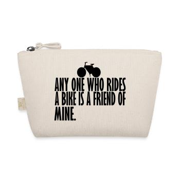 anyone who rides a bike - Organic Pouch - nature - Front