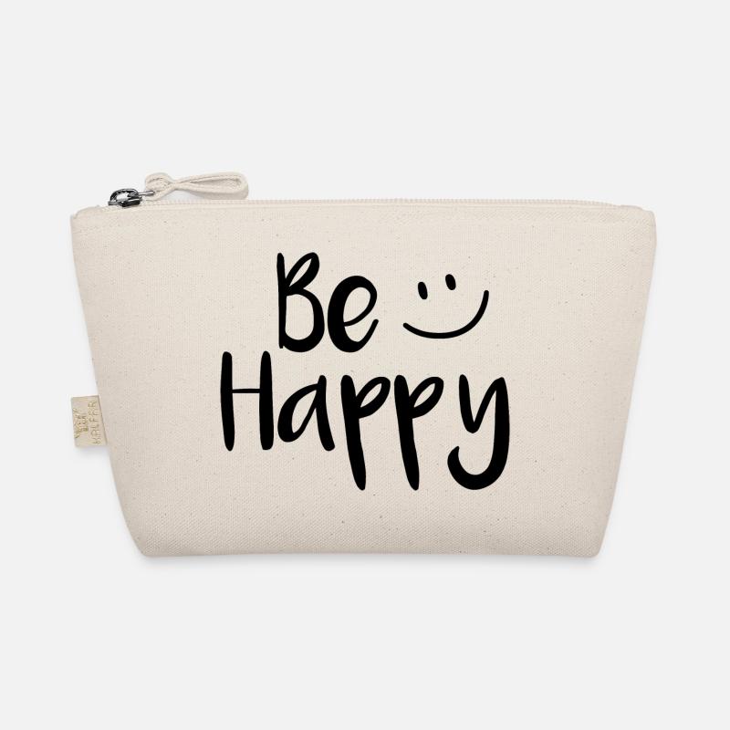 Be happy - Bio-Täschchen - Natur