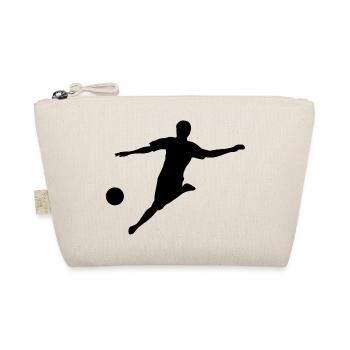 Footballer Silhouette Soccer Shirt Gift - Organic Pouch - nature - Front