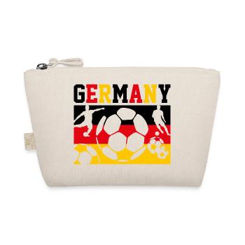 Deutschlandflagge Deutschland Fanshirt - Bio-Täschchen - Natur - Vorne