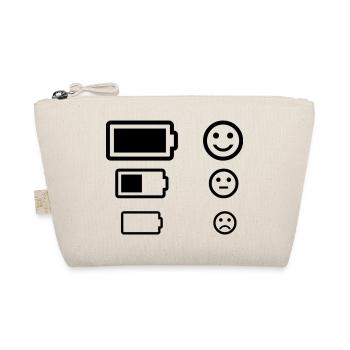 Akku Shirt, Geschenk für Smartphone junkies - Bio-Täschchen - Natur - Vorne