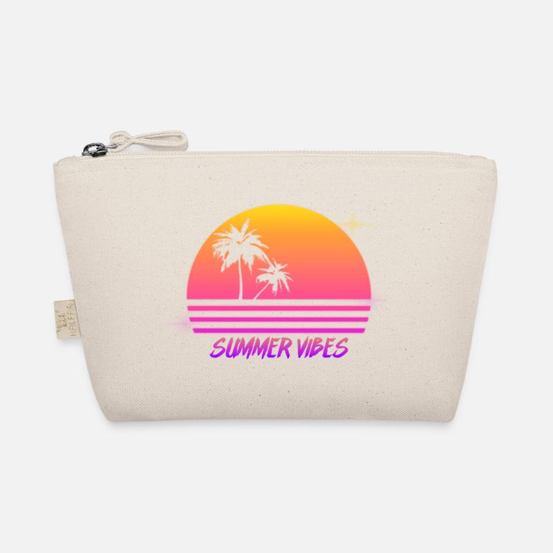 Summer Vibes Retro Synth Sunset Style Shirt Organic Pouch