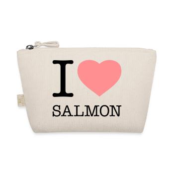 I LOVE SALMON Fish - Organic Pouch - nature - Front