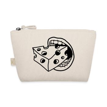 mouth bite eat mouth kaese loecher gauda co - Organic Pouch - nature - Front