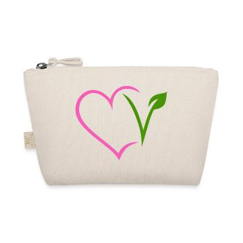 Vegan Heart - Organic Pouch - nature - Front