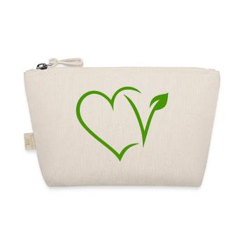 Vegan Heart - Organic Pouch - nature - Front