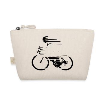 road bike road cyclist - Organic Pouch - nature - Front