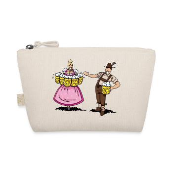 Lederhosen Man Welcomes Beer Waitress - Bio-Täschchen - Natur - Vorne
