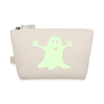 Monochrome ghost Halloween T-shirt - Organic Pouch - nature - Front