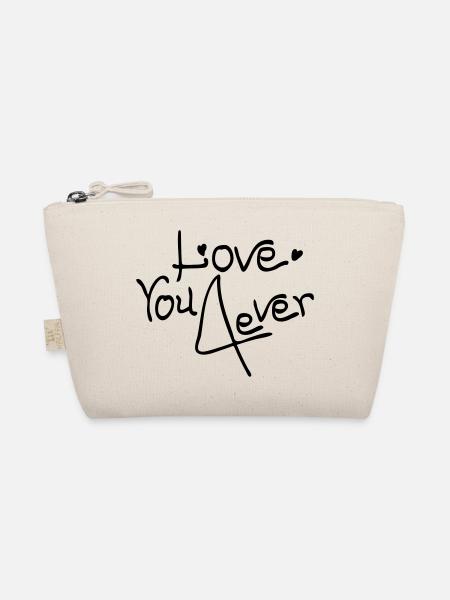 Liebe dich 4ever - Bio-Täschchen - Natur - Vorne