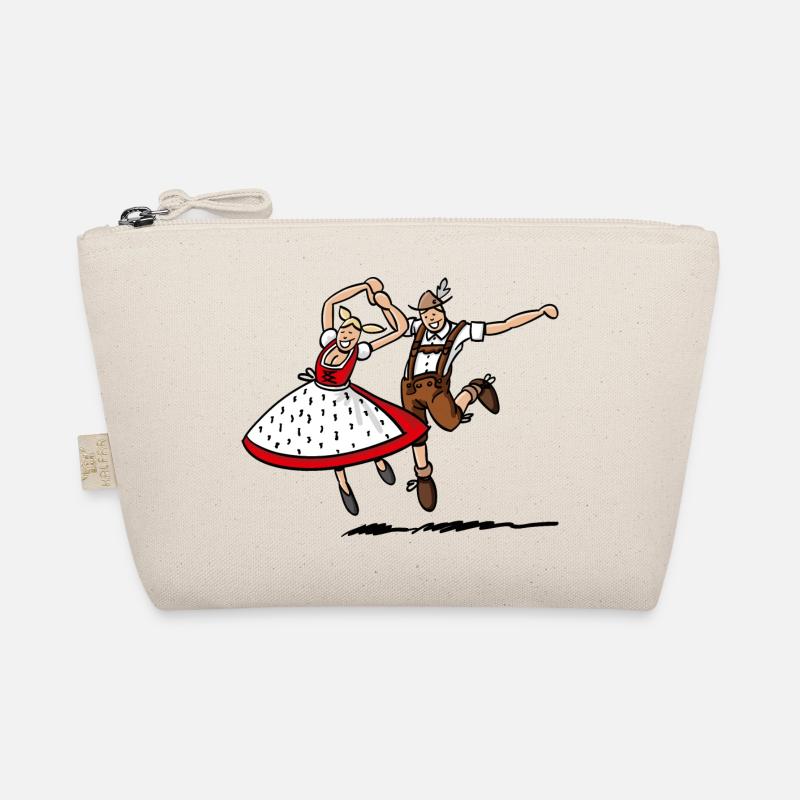 Jumping Bavarian Dancer Couple Bio-Täschchen