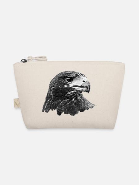 Adler, Falke, Greifvogel aus Falknerei, grau - Bio-Täschchen - Natur