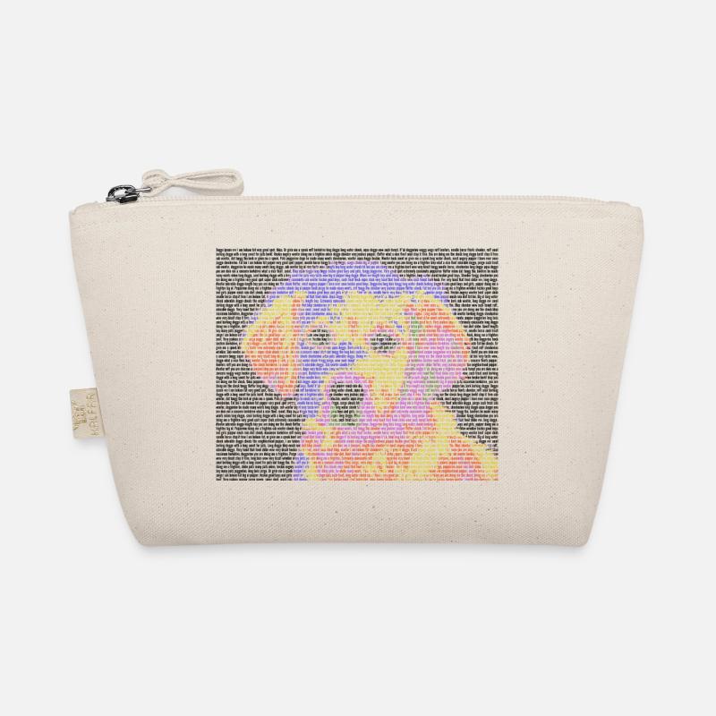 Text portrait dog face gift colored cool Organic Pouch