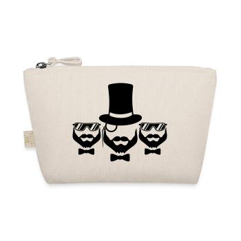 équipe 3 amis équipage fête monsieur cylindre chapeau monogrammé - Trousse biologique - nature - Devant