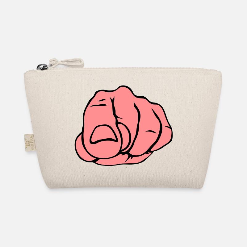 Hand Faust zeigt Finger Zeigefinger Bio-Täschchen